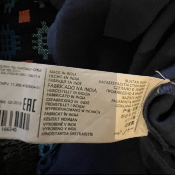 mango navy blue button front linen blend midi dress - Picture 10 of 10